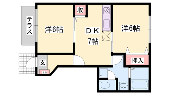 パルトネールF1の物件間取画像